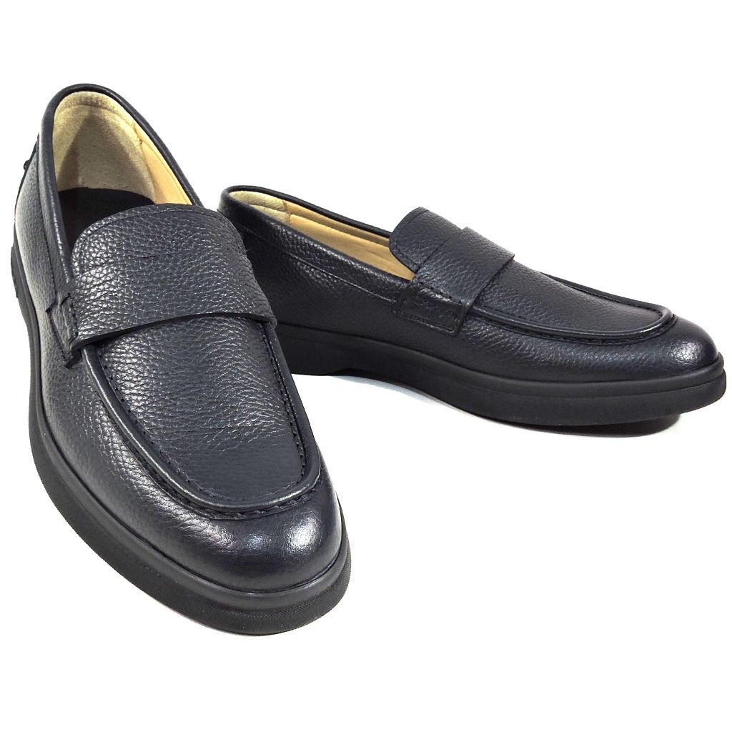 Baldinini Men's Blue Soft Leather Comfort Loafers